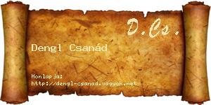 Dengl Csanád névjegykártya