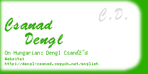 csanad dengl business card